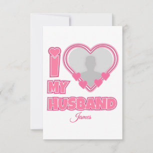 Tarjeta Personalizado Amo a Mi Marido - Añadir foto y nomb