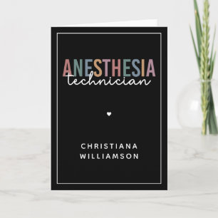 Tarjeta Personalizado Anestesia Técnico Retro Anestesia Te