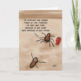 Tarjeta Personalizado araña - ¡Te dejo Frank!