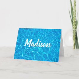Tarjeta Personalizado azul del agua de la piscina de Guay