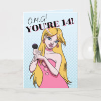 Personalizado azul lindo Girly Música pop 14 cumpl