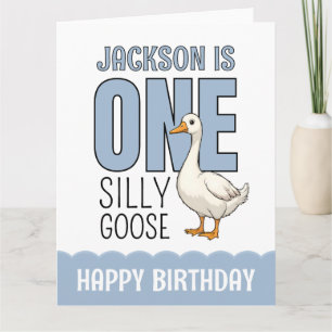 Tarjeta Personalizado Azul moderno Un triste cumpleaños Go