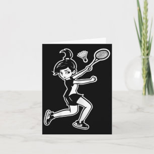 Tarjeta Personalizado Badminton Mujer Shuttle