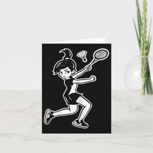 Tarjeta Personalizado Badminton Mujer Shuttle