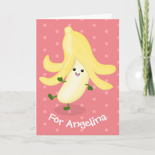 Tarjeta personalizado bananero kawaii