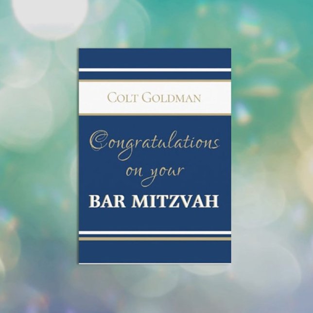 Tarjeta Personalizado Bar Mitzvah Congrats (Subido por el creador)