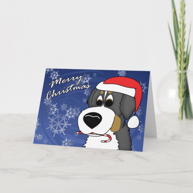 Tarjeta personalizado Bernese Mountain Navidades (Anverso)