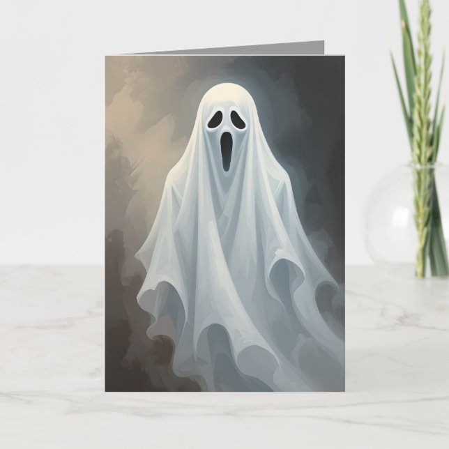 Tarjeta Personalizado Blank Halloween | Diseño de fantasma (Anverso)