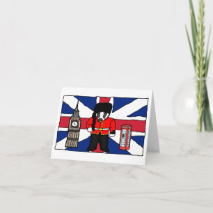 Tarjeta Personalizado británico de Badger con Big Ben y Ba