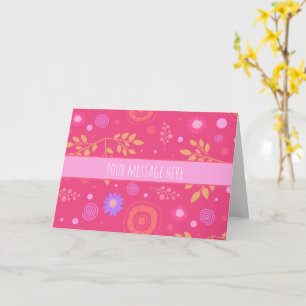 Tarjeta Personalizado caprichoso flor rosa inespiritualida