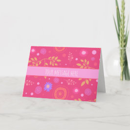 Tarjeta Personalizado caprichoso flor rosa inespiritualida