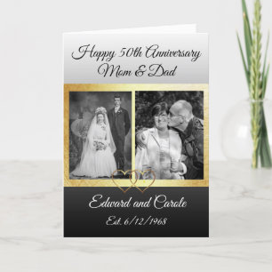 Tarjeta Personalizado casando aniversario de las fotos