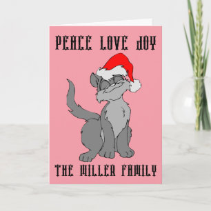TARJETA PERSONALIZADO CAT NAVIDADES GREETING CARDS PERSONA