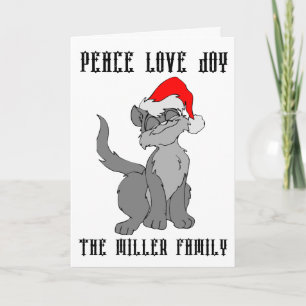 TARJETA PERSONALIZADO CAT NAVIDADES GREETING CARDS PERSONA