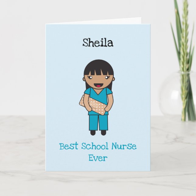 Tarjeta Personalizado Chibi Front Line Worker Gracias (Anverso)