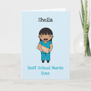 Tarjeta Personalizado Chibi Front Line Worker Gracias