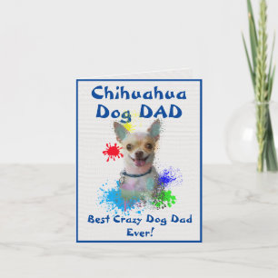 Tarjeta Personalizado Chihuahua Papá Mejor Loco Papi Digit