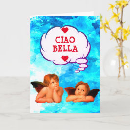 Tarjeta Personalizado CIAO BELLA Cherubs Angels Valentines