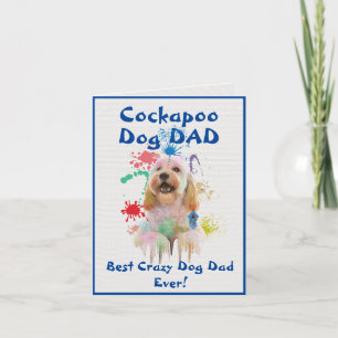 Tarjeta Personalizado Cockapoo Dad Dog Mejor Perro Loco Pa