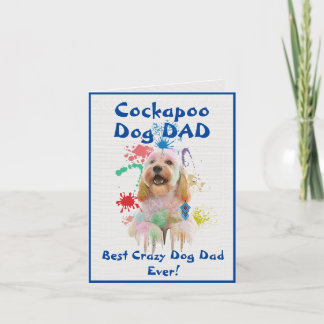 Tarjeta Personalizado Cockapoo Dad Dog Mejor Perro Loco Pa
