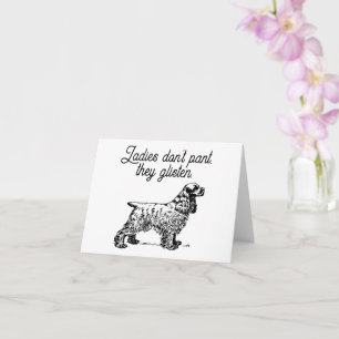 Tarjeta Personalizado Cocker Spaniel con Chiste Mascota gr