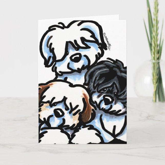 Tarjeta Personalizado Coton de Tulear (Anverso)