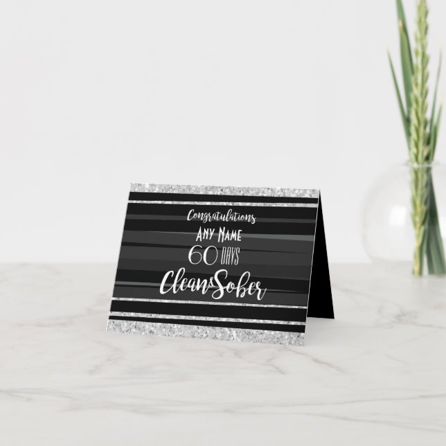 Tarjeta Personalizado Cualquier Nombre Sobriety Sober Purp (Anverso)