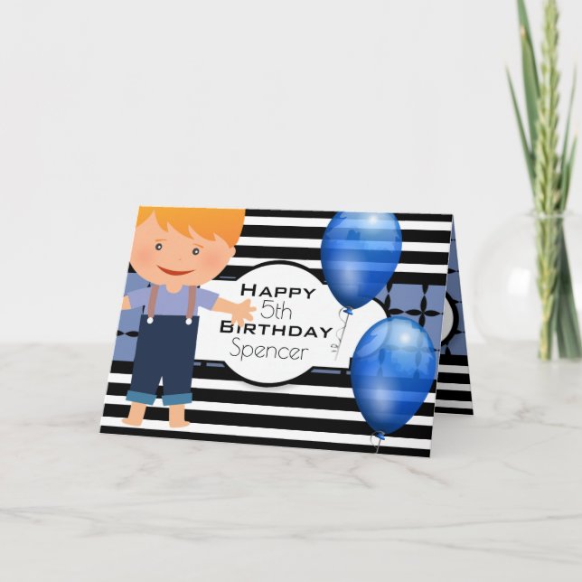 Tarjeta Personalizado Cumpleaños con Joven (Anverso)