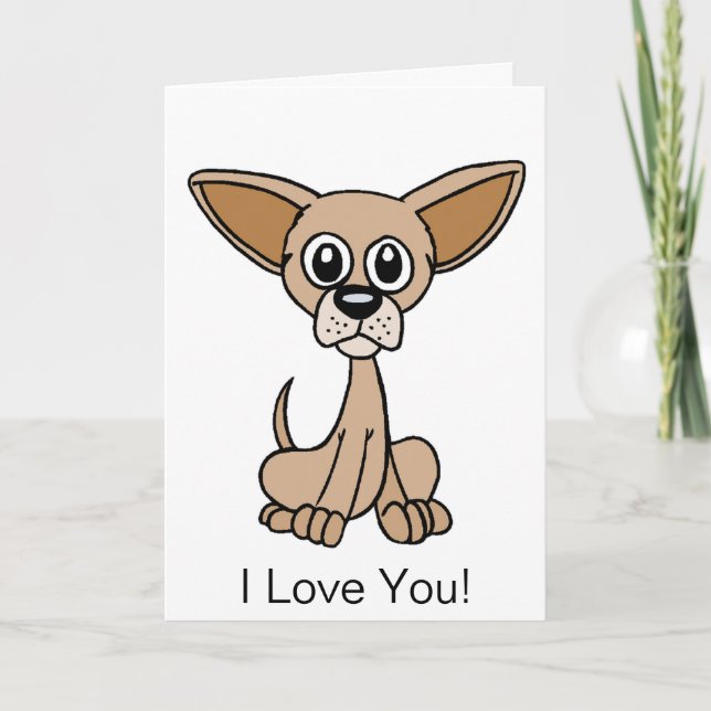 Tarjeta Personalizado Cute Chihuahua 1 (Anverso)