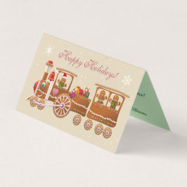 Tarjeta Personalizado Cute Gingerbread Xmas