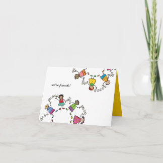 Tarjeta Personalizado Cute Happy Kids Friends en todo el m