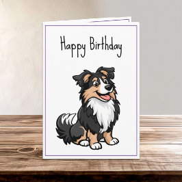 Tarjeta Personalizado Cute Sheltie Shetland Shepherd Cumpl