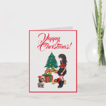 Personalizado Cute Shih Tzu Con Pequeñas Navidades