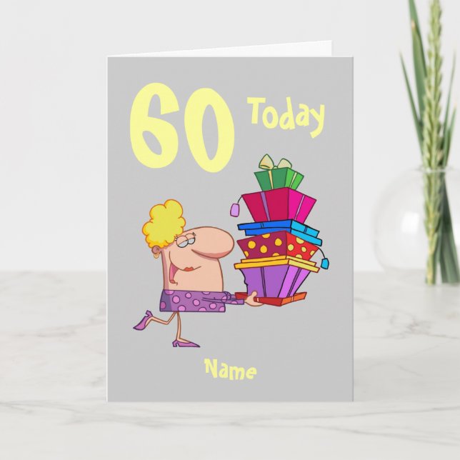 Tarjeta personalizado de 60 años personalizada (Anverso)