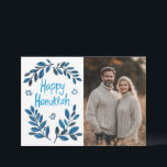 Tarjeta Personalizado de acuarela botánica feliz Hanukkah<br><div class="desc">¡Dulce dibujo para desear a alguien feliz hanukkah! Haga clic en "editar usando la herramienta de diseño" para añadir su propia foto y texto. También disponible como postal, tarjeta de saludo, tarjeta de foto o descarga digital para enviarlo instantáneamente por correo electrónico o mensaje de texto. Revisa mi tienda para...</div>