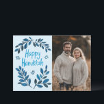 Tarjeta Personalizado de acuarela botánica feliz Hanukkah<br><div class="desc">¡Dulce dibujo para desear a alguien feliz hanukkah! Haga clic en "editar usando la herramienta de diseño" para añadir su propia foto y texto. También disponible como postal, tarjeta de saludo, tarjeta de foto o descarga digital para enviarlo instantáneamente por correo electrónico o mensaje de texto. Revisa mi tienda para...</div>