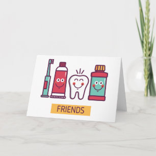 Tarjeta Personalizado de amigos de atención oral
