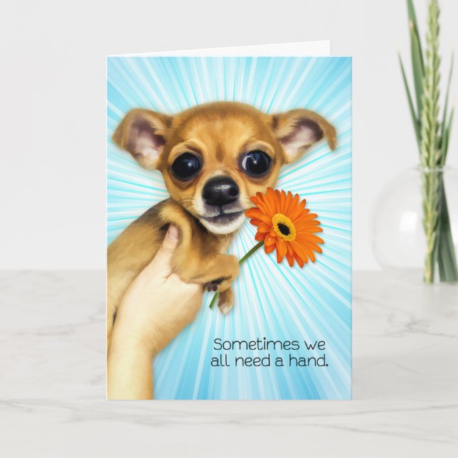 Tarjeta Personalizado de animaciones Chihuahua Puppy (Anverso)