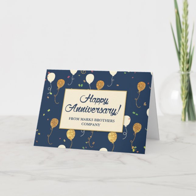 Tarjeta Personalizado de Aniversario de Empleados Aspecto  (Anverso)