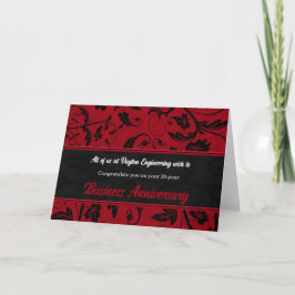 Tarjeta Personalizado de aniversario de negocios frente a 