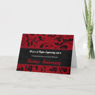 Tarjeta Personalizado de aniversario de negocios frente a