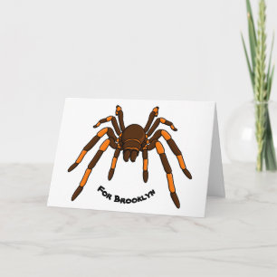Tarjeta Personalizado de araña tarántula arenosa marrón y 