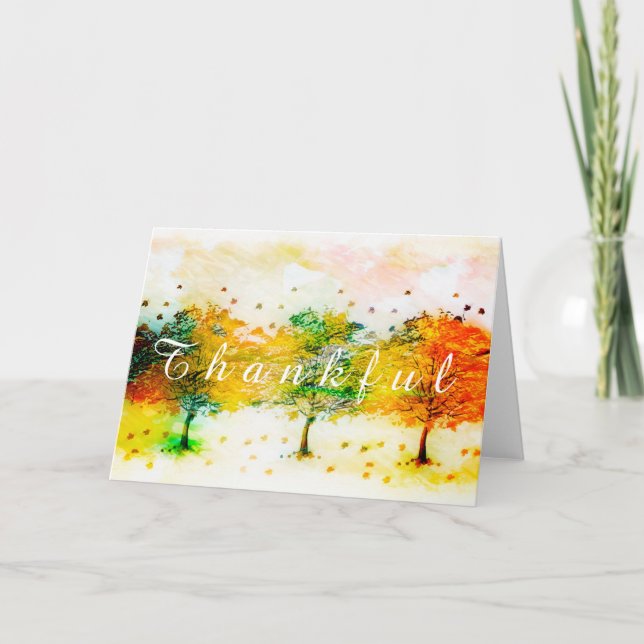 Tarjeta Personalizado de árboles de caída (Anverso)