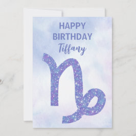 Tarjeta Personalizado de Astrología Cute Capricorn Feliz c