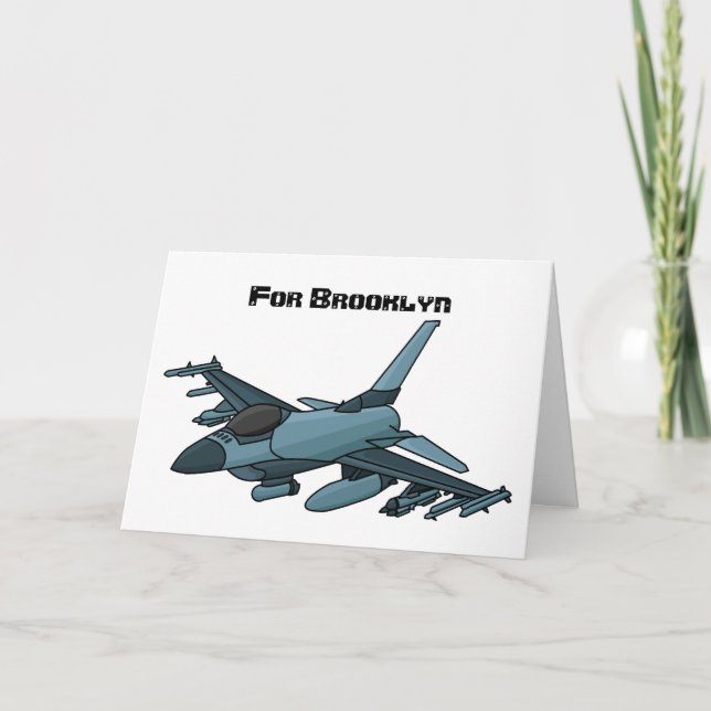 Tarjeta Personalizado de avión de combate militar (Anverso)