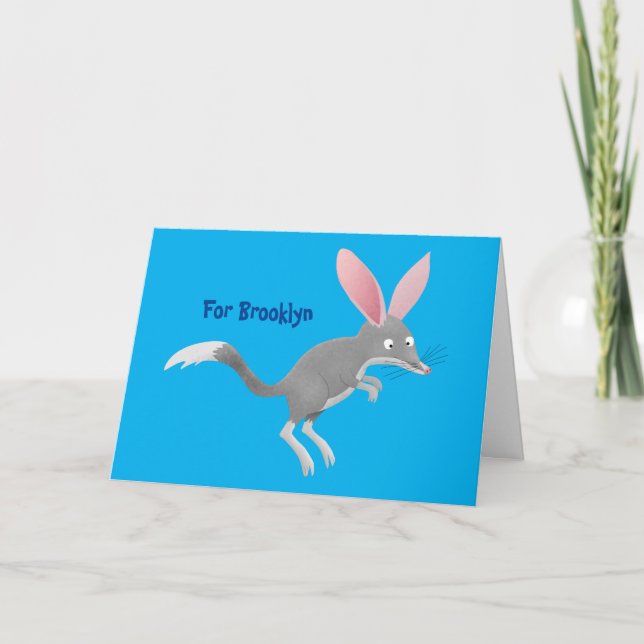 Tarjeta Personalizado de bilby australiano feliz (Anverso)