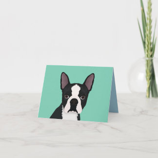 Tarjeta personalizado de boston terrier