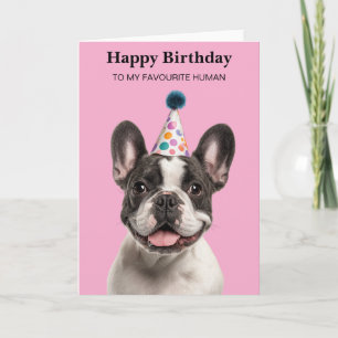 Tarjeta Personalizado de Bulldog francés lindo Cumpleaños