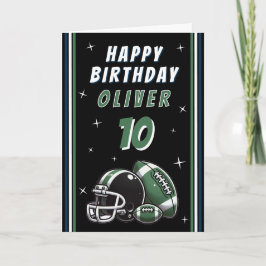 Tarjeta Personalizado de cascos de la pelota de fútbol fel