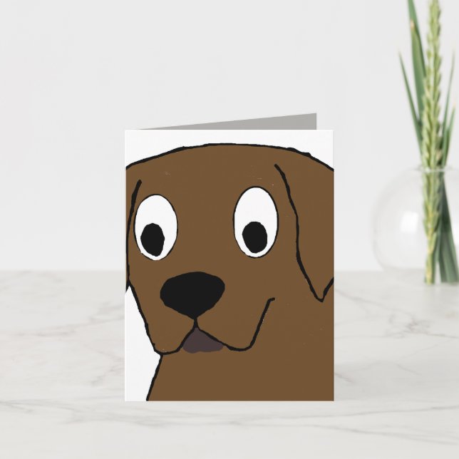 Tarjeta personalizado de chocolate labrador (Anverso)